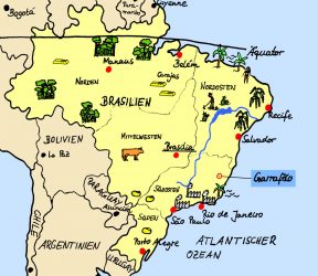 Brasiliens Regionen und die Lage von Garrafão